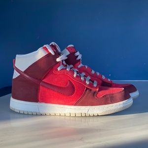 Nike 317982 612 Dunk High Men's Shoes in “Hyper Red” US Size 10.5
